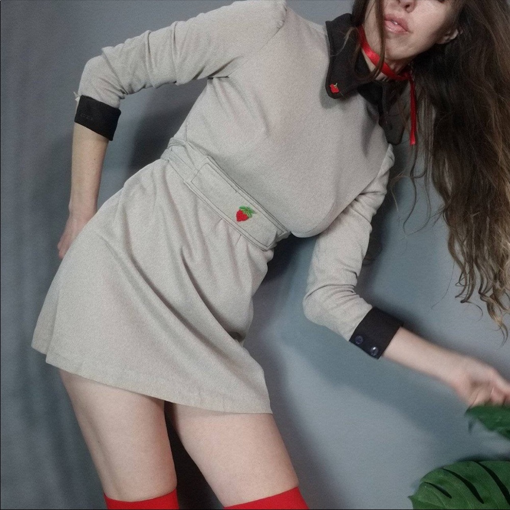 🍓 Vintage 60s mod dolly Strawberry dress adorable